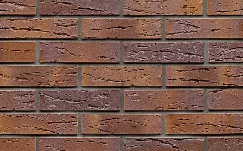 Кирпич клинкерный Muhr 04 Rotbraun-bunt готик, 290х90х71 мм