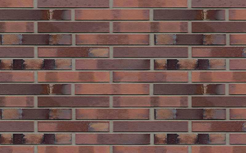 Кирпич клинкерный Muhr 04 S Rotbraun-bunt Spezia гладкий, 290х90х40 мм