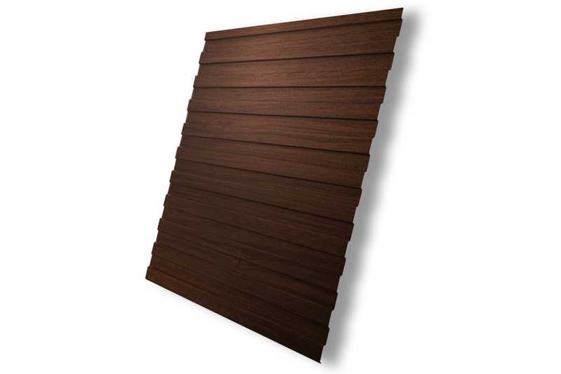 Профлист Grand Line C8A Print Elite 0.45 мм Choco Wood