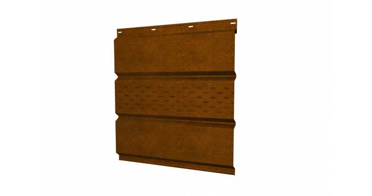 Софит металлический центральная перфорация 0,45 Print Elite с пленкой Golden Wood