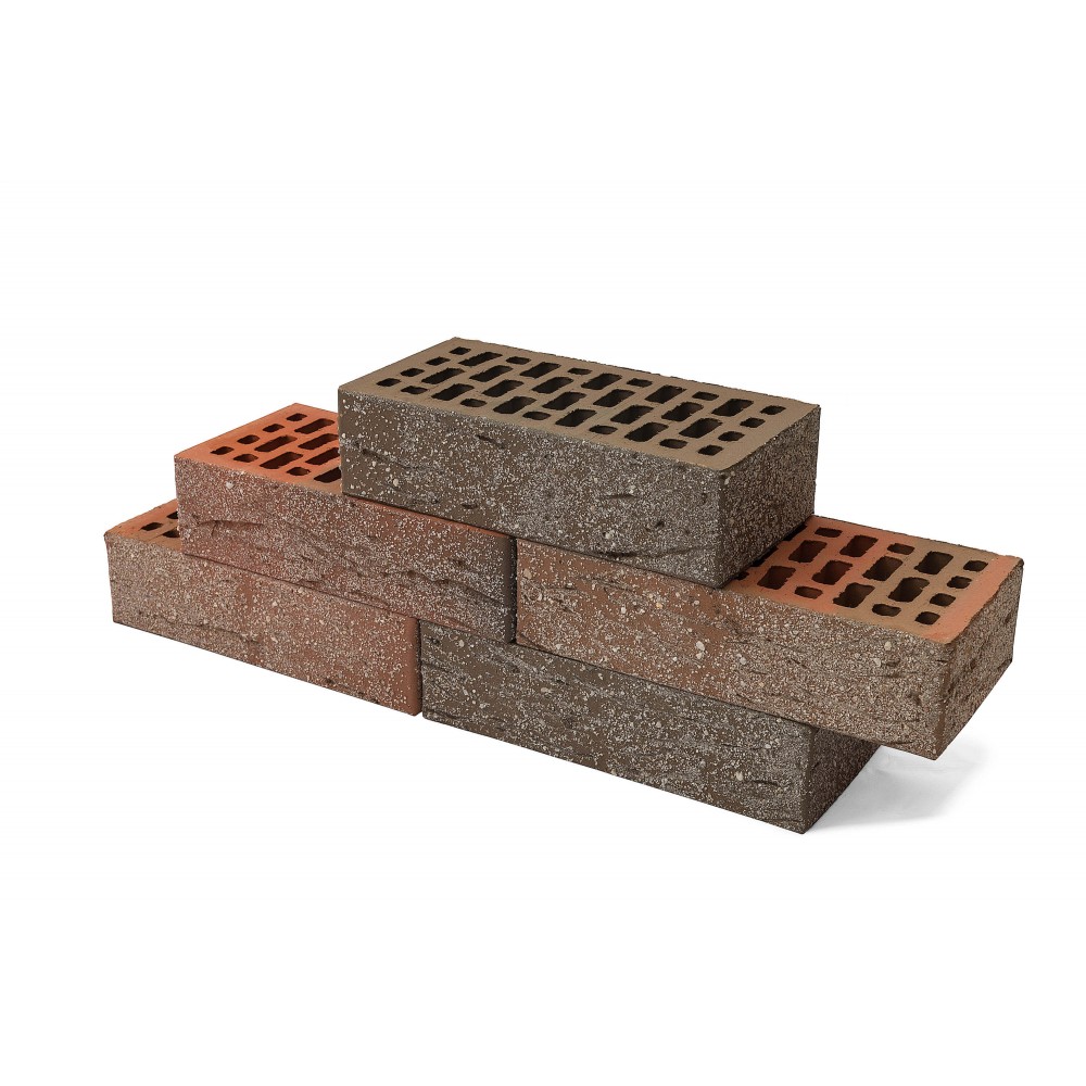 Кирпич BRAER облицовочный БРАЕР кладка риф с песком, 250х120х65 мм