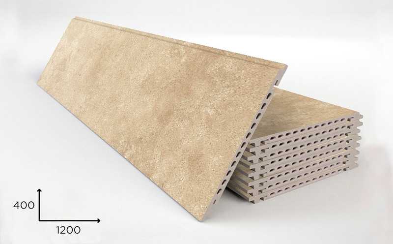 Керамогранитная плита FAVEKER GA16 для НФС, Urban Beige, 1200*400*18 мм