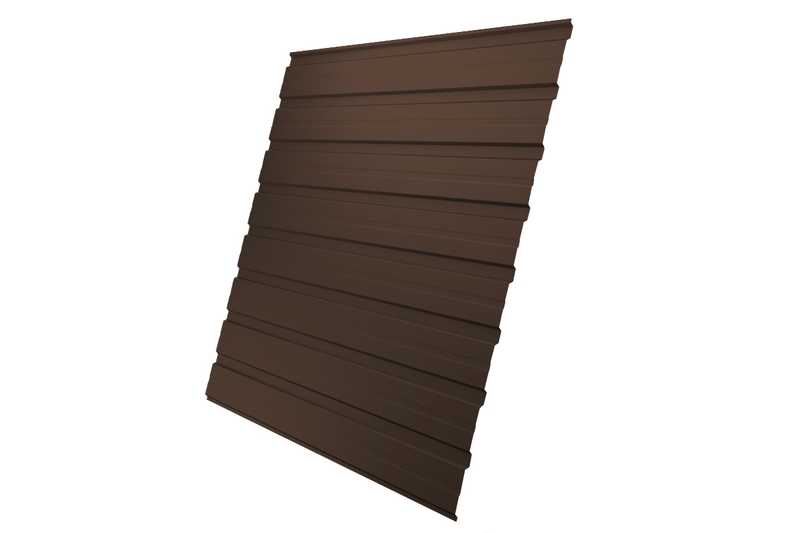 Профнастил С10В 0,5 Satin с пленкой RAL 8017 шоколад
