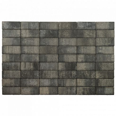 Брусчатка Braer Прямоугольник (кирпичик) ColorMix 200х100х60 мм цвет Вечер