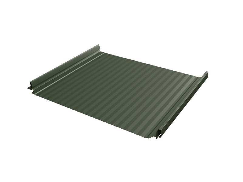 Фальцевая кровля Кликфальц Pro Gofr Grand Line 0,5 Velur X RAL 6020 Хромовая Зелень