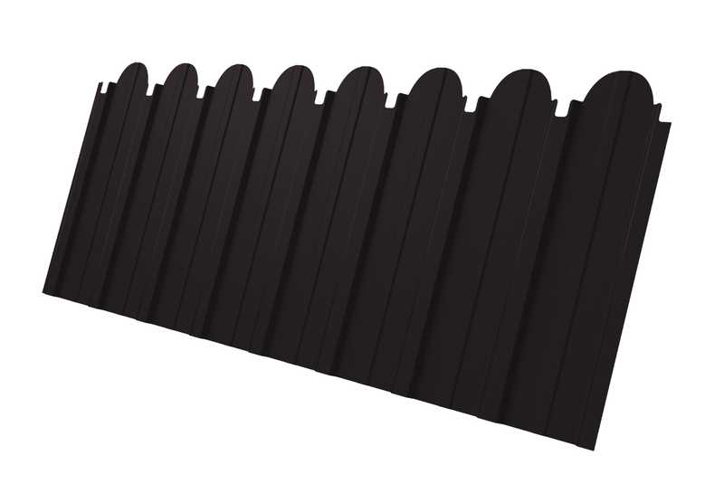 Профлист Grand Line фигурный C10A Rooftop Matte 0.5 мм RAL 9005 Черный