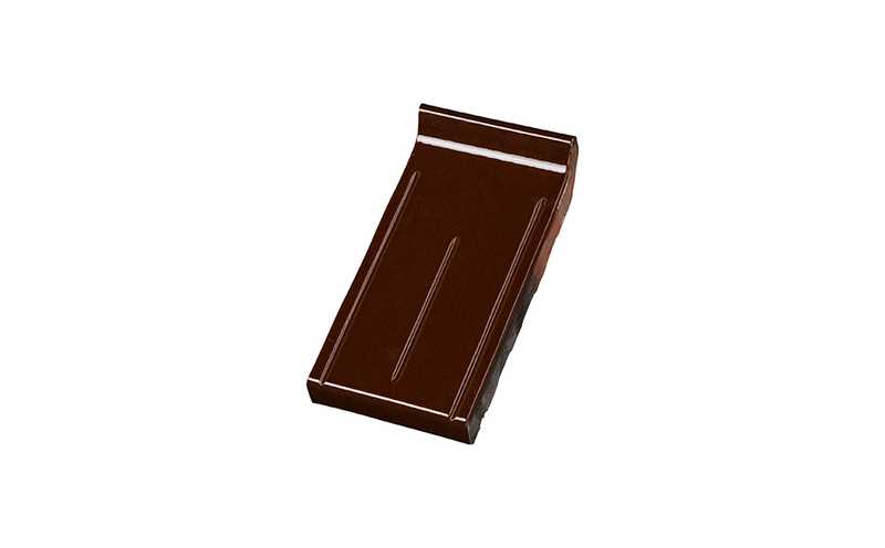 Клинкерный водоотлив Terca Dark brown shine глазурованный с блеском, 215*105*30 мм