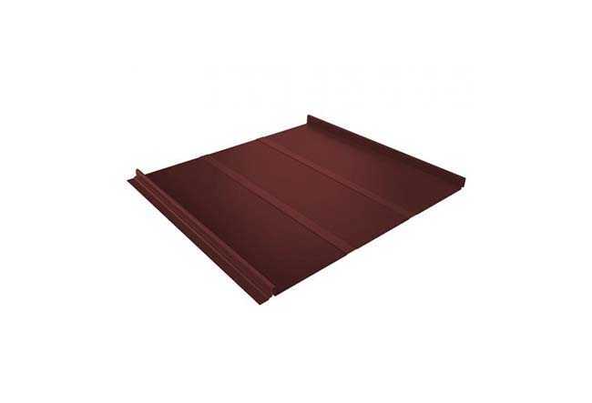 Фальцевая кровля Кликфальц Grand Line 0,5 GreenCoat Pural BT, matt RR 29 Красный