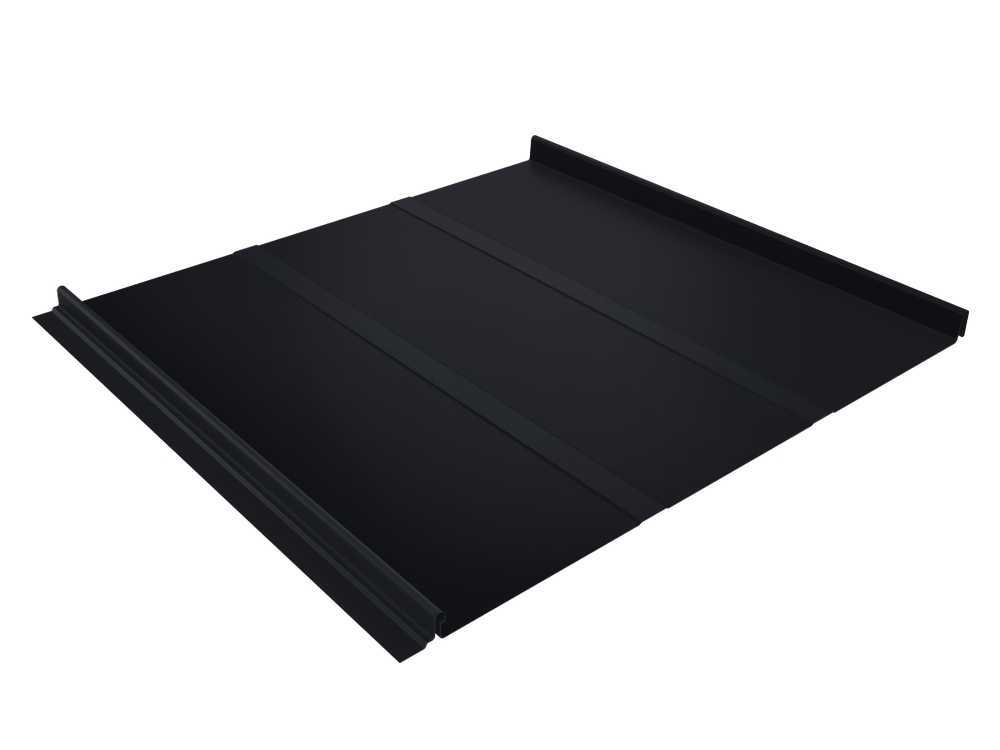 Фальцевая кровля Кликфальц Line Grand Line 0,5 GreenCoat Pural BT, matt RR 33 Черный