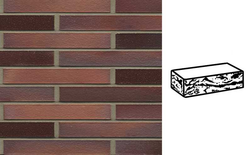 Кирпич клинкерный Muhr 04 EG Rotbraun-bunt Edelglanz готик, 290х90х40 мм