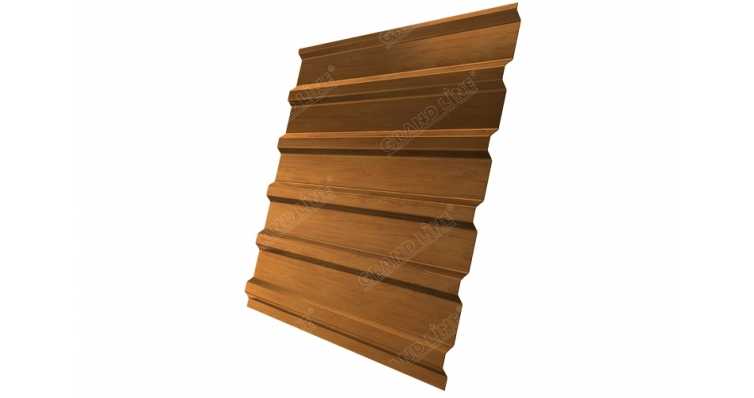 Профлист Grand Line С20В Print Premium 0.45 мм Golden Wood