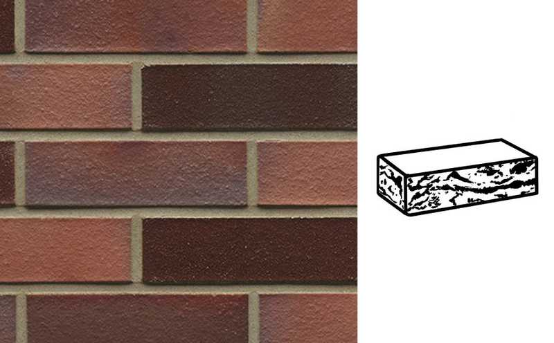 Кирпич клинкерный Muhr 04EG Rotbraun-bunt Edelglanz готик, 240х115х71 мм