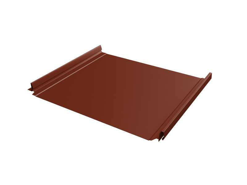 Фальцевая кровля Кликфальц Pro Grand Line 0,5 GreenCoat Pural BT RR 29 Красный