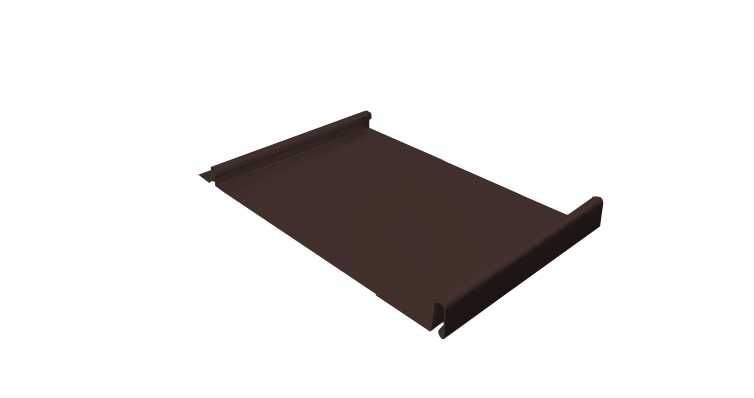 Фальцевая кровля Кликфальц Grand Line 0,5 GreenCoat Pural BT RR 887 Шоколадно-Коричневый