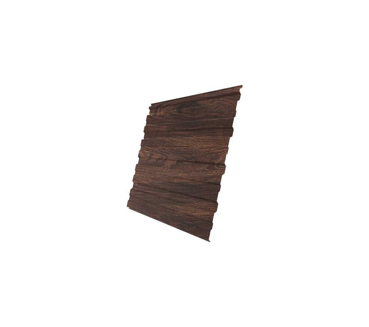 Профнастил С20В 0,45 Print Elite с пленкой Chestnut Wood (обратная сторона серая)