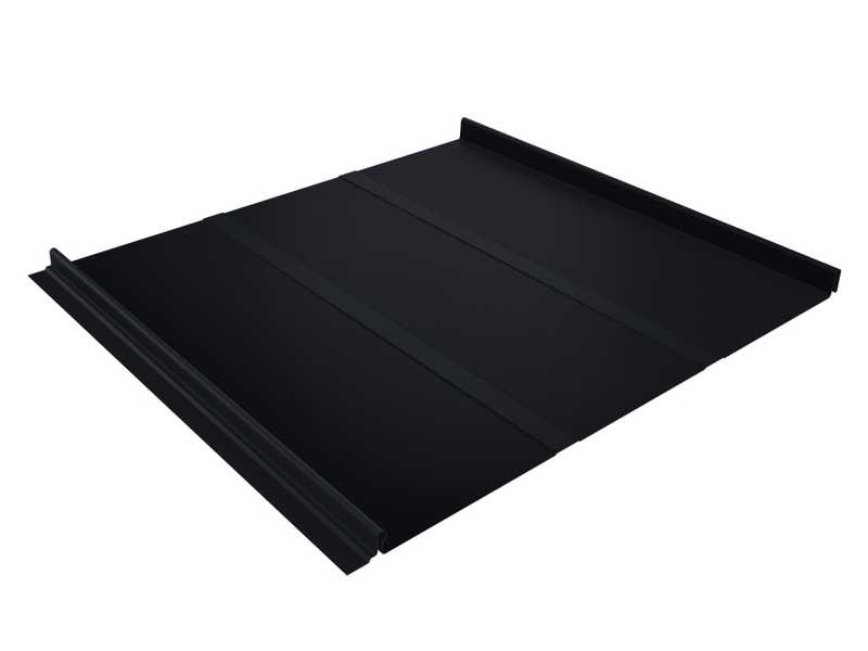 Фальцевая кровля Кликфальц Line Grand Line 0,5 Quarzit lite RAL 9005 Черный