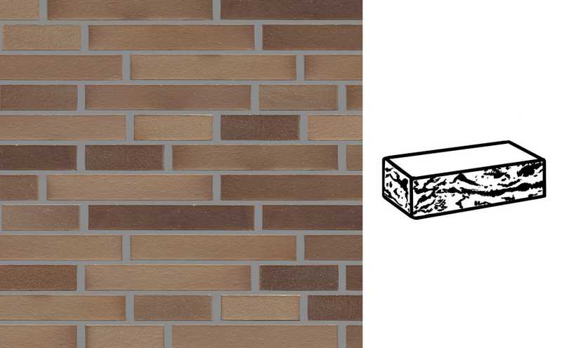 Кирпич клинкерный Muhr 34 EG Grau nuanciert Edelglanz готик, 290х90х40 мм