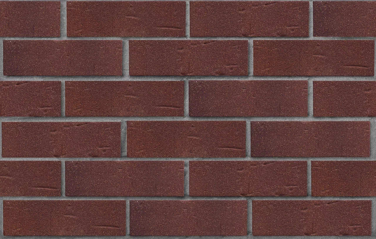 Кирпич клинкерный ЛСР темно-красный с бордовым песком Порту винтаж, M300, 250х85х65 мм