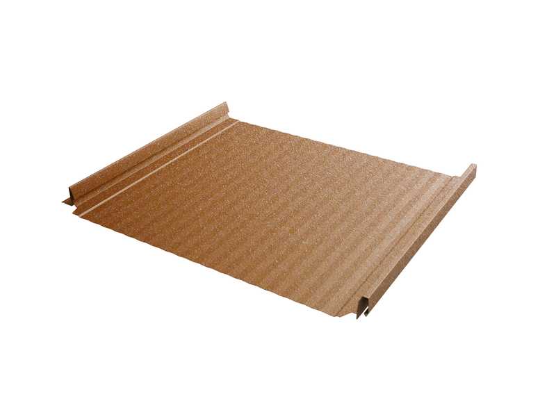 Фальцевая кровля Кликфальц Pro Gofr Grand Line 0,5 Quarzit Cuprum Steel