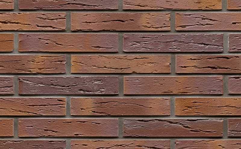 Кирпич клинкерный Muhr 04 Rotbraun-bunt готик, 290х90х52 мм