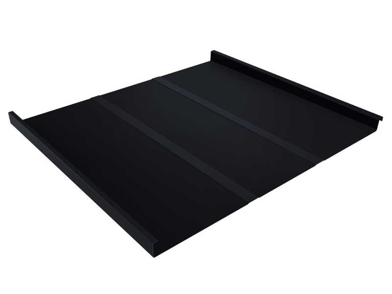 Фальцевая кровля Фальц двойной стоячий Grand Line 0,5 Velur X RAL 9005