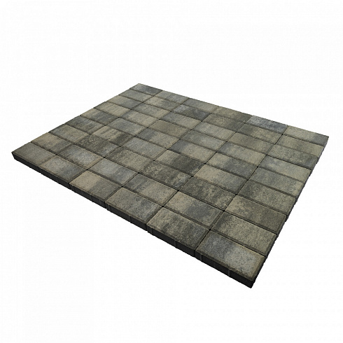 Брусчатка Braer Прямоугольник (кирпичик) ColorMix 200х100х60 мм цвет Вечер