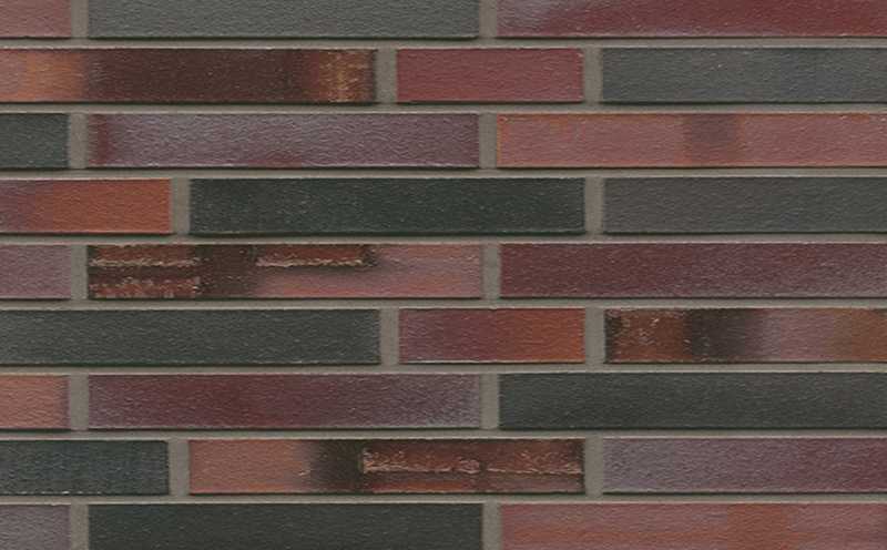 Кирпич клинкерный Muhr 29 S Schwarzblau-bunt Spezial гладкий, 290х90х40 мм
