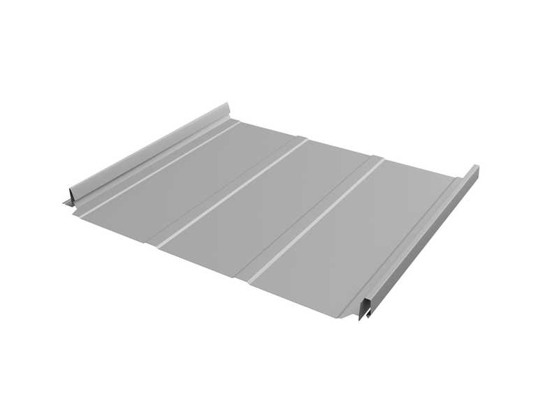 Фальцевая кровля Кликфальц Pro Grand Line 0,5 Satin RAL 9006 Бело-Алюминиевый
