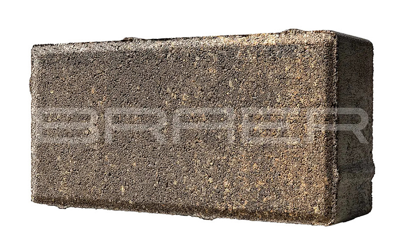 Брусчатка Braer Прямоугольник (кирпич) ColorMix 200х100х60 мм Каштан