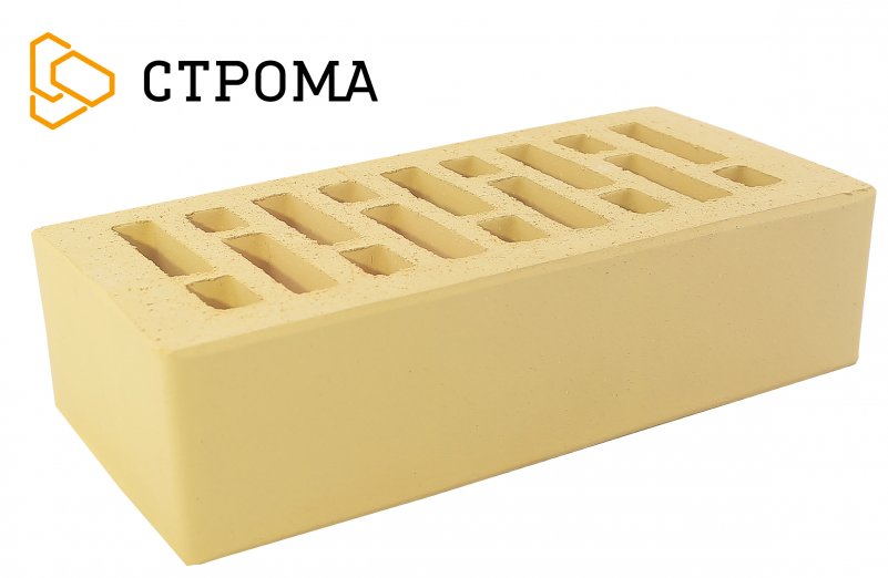 Кирпич облицовочный Строма 1 НФ Солома, М200, 250×120×65 мм