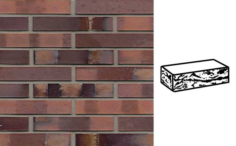 Кирпич клинкерный Muhr 04S Rotbraun-bunt Spezial готик, 290х90х52 мм