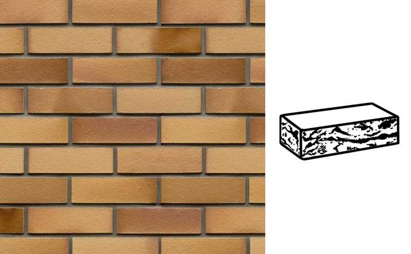 Кирпич клинкерный Muhr 06EG Hellbraun-bunt Edelglanz готик, 240х115х71 мм