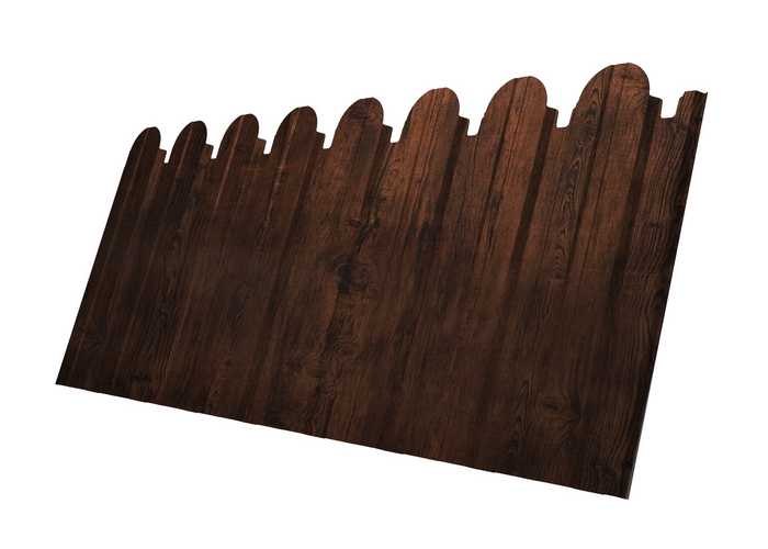 Профнастил С10A фигурный 0,45 Print Elite с пленкой Cherry Wood