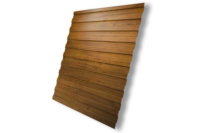 Профлист Grand Line C8A Print Elite 0.45 мм Golden Wood