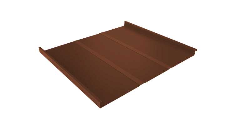 Фальцевая кровля Фальц двойной стоячий Line Grand Line 0,5 Satin RAL 8004 Терракота