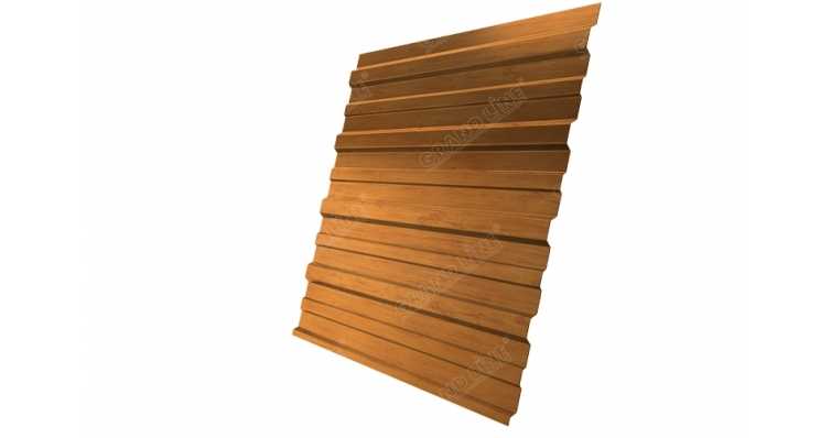 Профнастил С10A 0,45 Print Premium с пленкой Golden Wood