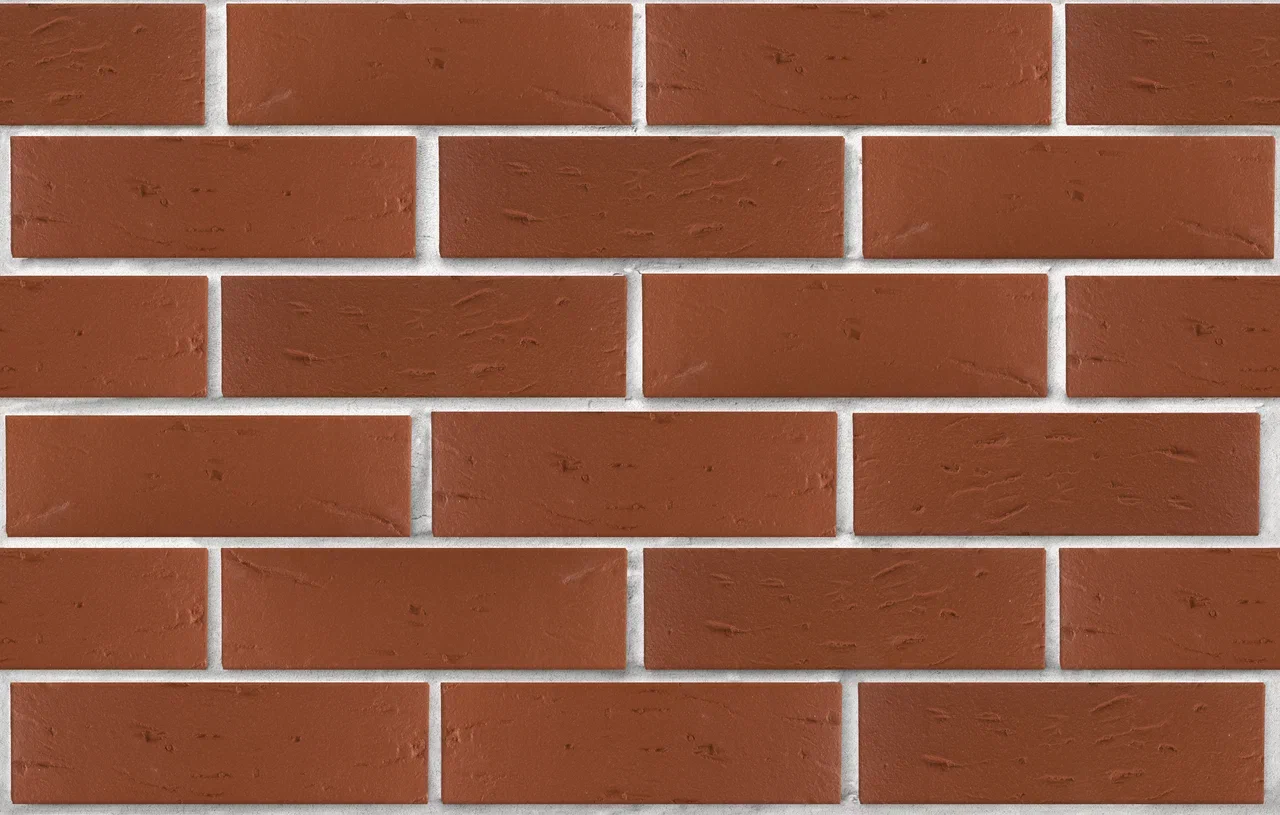Кирпич клинкерный ЛСР красный легкий флэшинг, береста, 250х85х65 мм