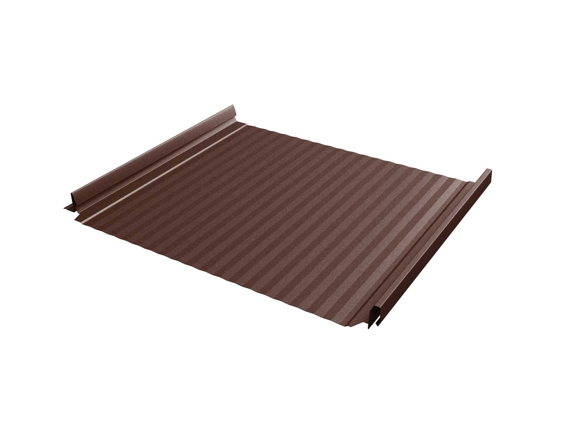 Фальцевая кровля Кликфальц Pro Gofr Grand Line 0,45 Drap ST RAL 8017 Шоколад