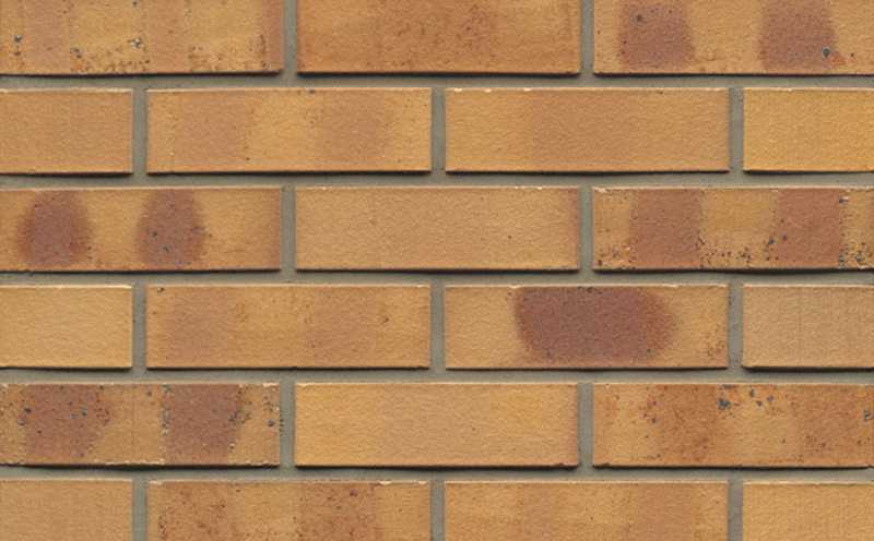 Кирпич клинкерный Muhr 06K Hellbraun-bunt Kohle гладкий, 240х115х71 мм