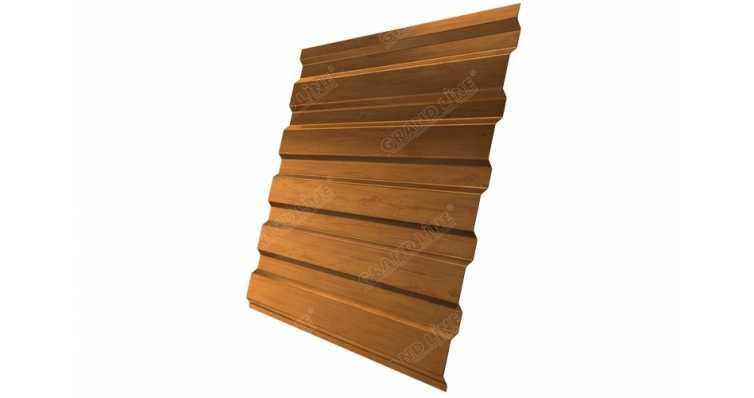 Профлист Grand Line C20A Print-double Elite 0.45 мм Golden Wood