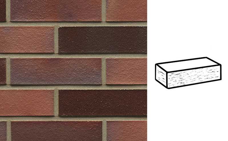 Кирпич клинкерный Muhr 04EG Rotbraun-bunt Edelglanz рустик, 240х115х71 мм