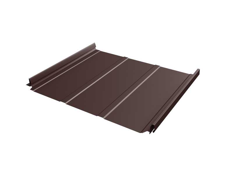Фальцевая кровля Кликфальц Pro Line Grand Line 0,5 GreenCoat Pural BT RR 887 Шоколадно-Коричневый