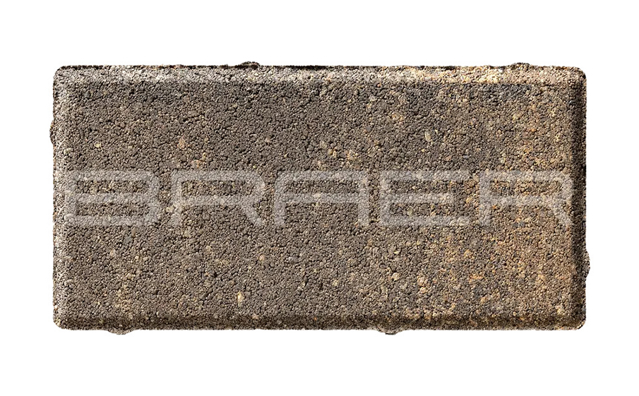 Брусчатка Braer Прямоугольник (кирпич) ColorMix 200х100х60 мм Каштан
