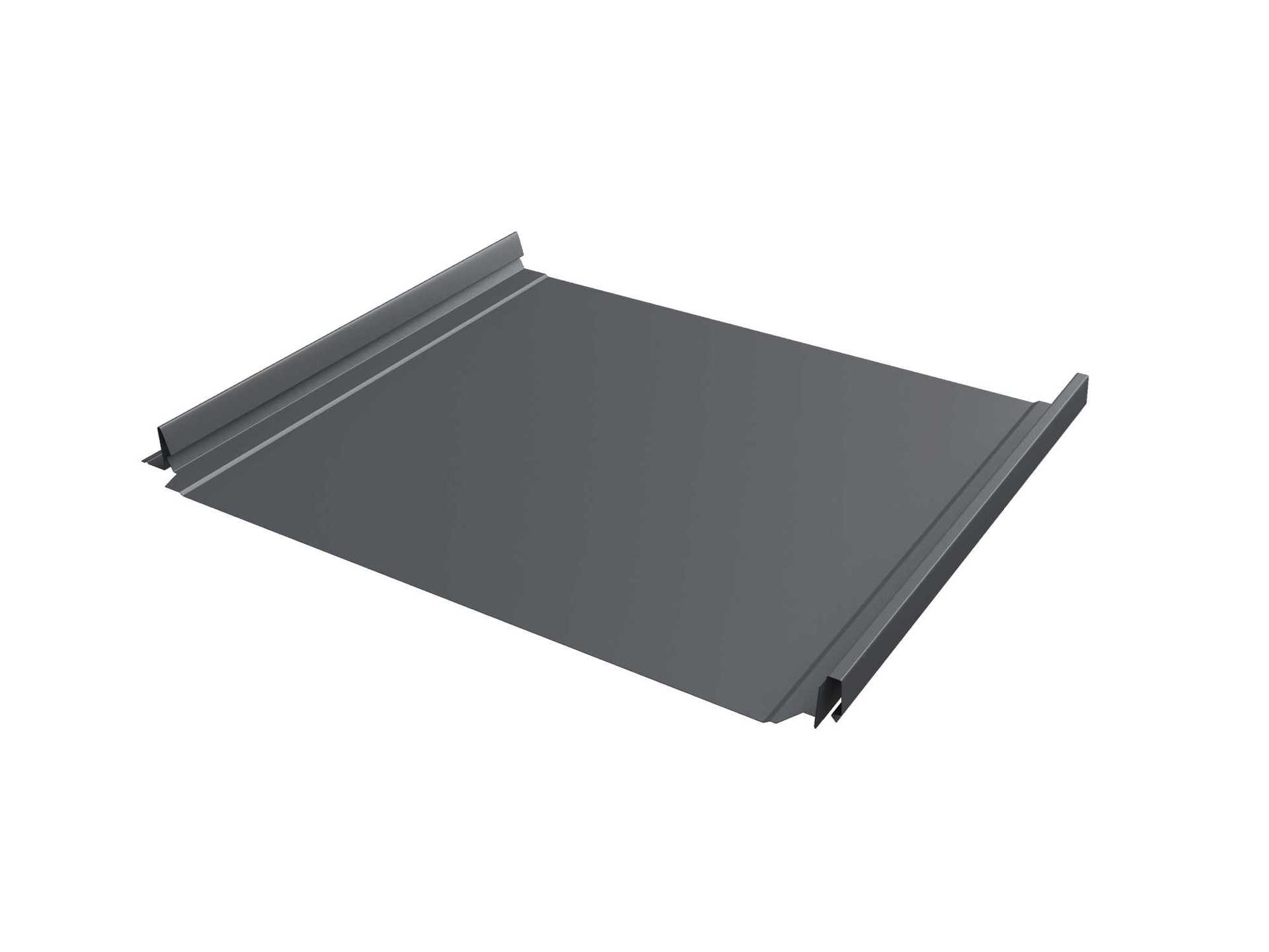 Фальцевая кровля Кликфальц Pro Grand Line 0,5 GreenCoat Pural BT, matt RR 22 Серый