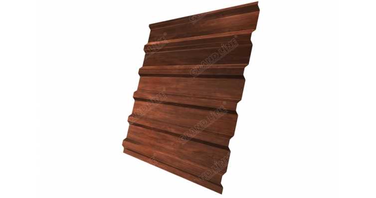Профлист Grand Line С20В Print Elite 0.45 мм Cherry Wood
