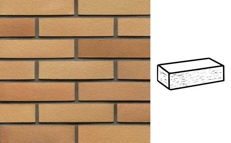 Кирпич клинкерный Muhr 06 Hellbraun-bunt рустик, 240х115х71 мм