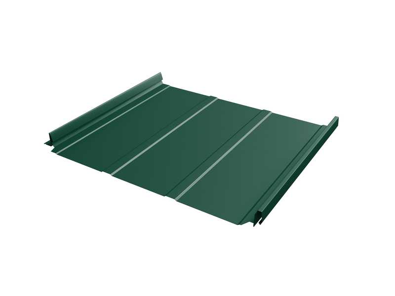 Фальцевая кровля Кликфальц Pro Line Grand Line 0,5 Velur X RAL 6005 Зеленый Мох