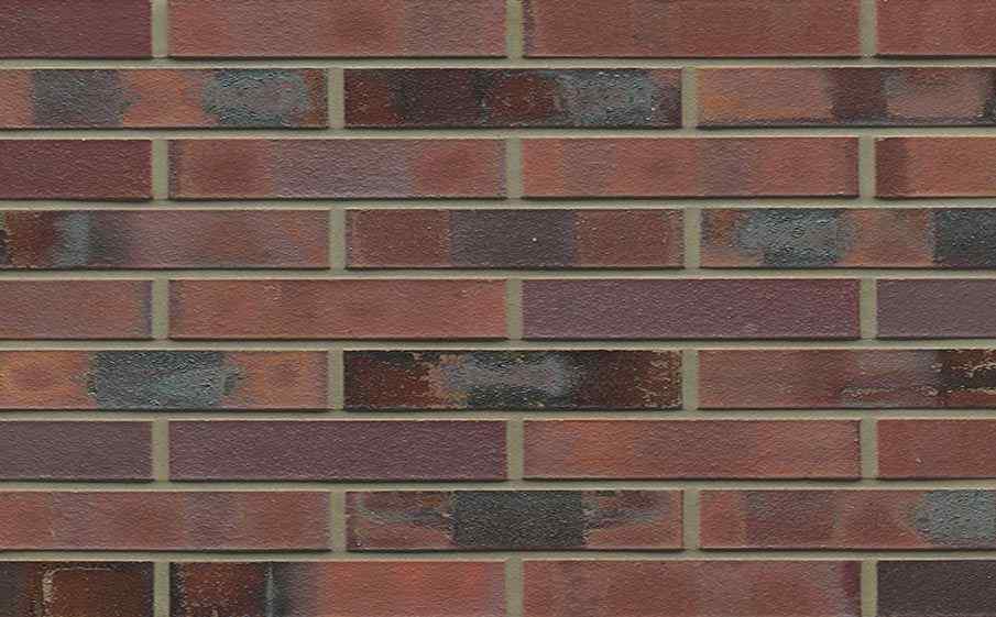 Кирпич клинкерный Westerwaelder Klinker Nr 04KS Rotbraun-bunt Kohle Spezial, 290х60х52 мм