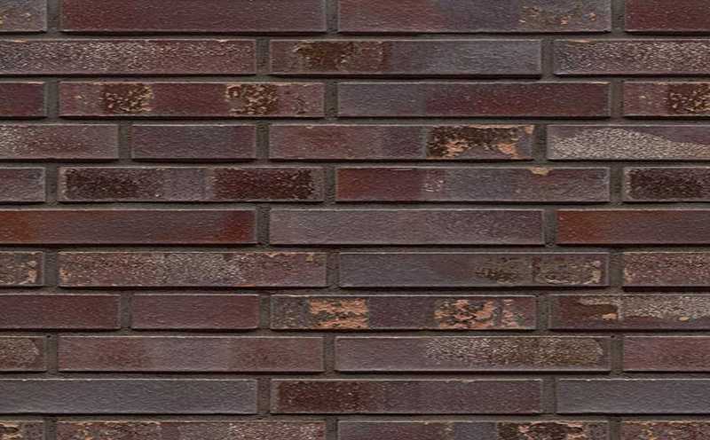 Кирпич клинкерный Muhr 10 S Violettblau geflammt Spezial гладкий, 290х90х40 мм