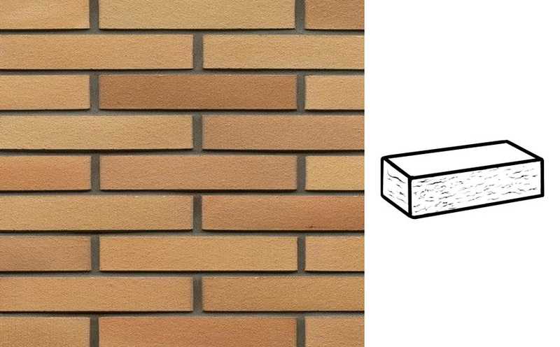 Кирпич клинкерный Muhr 06 Hellbraun-bunt рустик, 290х90х52 мм